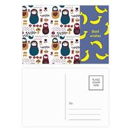 Dıythinker 20 Adet 14x9 cm Renkli Rusya Bebekler Çiçek Posteri Rus Matryoshka Muz Kartpostal Seti