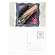 Dıythinker 20 Adet 14x9 cm Renkli Saat Vektör Meksika Kültürü Elemanı Oyma Çiçek Kartpostal Seti