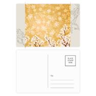 Dıythinker 20 Adet 14x9 cm Renkli Sakura Beyaz Petal Desenli Japon Çiçek Kartpostal Seti