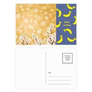 Dıythinker 20 Adet 14x9 cm Renkli Sakura Beyaz Petal Desenli Japon Muz Kartpostal Seti