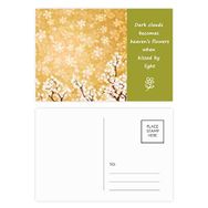 Dıythinker 20 Adet 14x9 cm Renkli Sakura Beyaz Petal Desenli Japon Şiir Kartpostal Seti