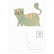 Dıythinker 20 Adet 14x9 cm Renkli Sevimli Camgöbeği Kedi Hayvan Suluboya Kartpostal Seti