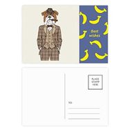 Dıythinker 20 Adet 14x9 cm Renkli Sevimli Giysiler Köpek Suluboya İllüstrasyon Muz Kartpostal Seti