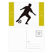 Dıythinker 20 Adet 14x9 cm Renkli Silüet Futbol Spor Arkadaş Kartpostal Seti