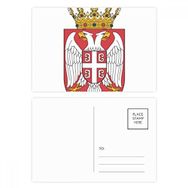 Dıythinker 20 Adet 14x9 cm Renkli Sırbistan Avrupa Ulusal Amblem Kartpostal Seti