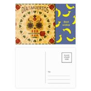 Dıythinker 20 Adet 14x9 cm Renkli Skull Rose The Day of The Dead Meksika Muz Kartpostal Seti