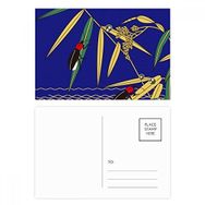 Dıythinker 20 Adet 14x9 cm Renkli Tablo Japon Yaprağı Böcek Kartpostal Seti