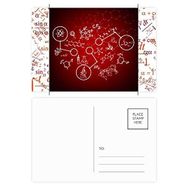 Dıythinker 20 Adet 14x9 cm Renkli Teknolojik Sense Organik Kimya Moleküler Formül Kartpostal Seti