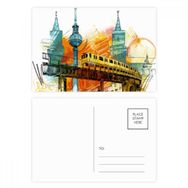 Dıythinker 20 Adet 14x9 cm Renkli Tokyo Japon Raylı Tren Kulesi Kartpostal Seti