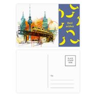 Dıythinker 20 Adet 14x9 cm Renkli Tokyo Japon Raylı Tren Kulesi Muz Kartpostal Seti