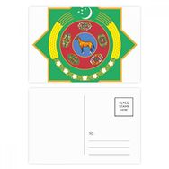 Dıythinker 20 Adet 14x9 cm Renkli Türkmenistan Asya Ulusal Amblem Kartpostal Seti