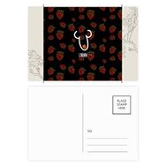 Dıythinker 20 Adet 14x9 cm Renkli UMMM Çilek Komik Çizim Çiçek Kartpostal Seti