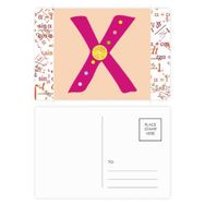 Dıythinker 20 Adet 14x9 cm Renkli X Alfabe Turuncu Meyve Sevimli Desenli Formül Kartpostal Seti