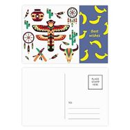 Dıythinker 20 Adet 14x9 cm Renkli Yerli Amerikan Düş Kapanı Hint Muz Kartpostal Seti
