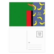 Dıythinker 20 Adet 14x9 cm Renkli Zambiya Ulusal Bayrağı Afrika Ülke Muz Kartpostal Seti