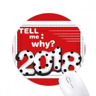 Dıythinker 2018 Tell Me Why Milk Digital Happy New Year Baskılı Yuvarlak Kaymaz Kauçuk Mouse Pad