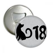 Dıythinker 3 Adet 2018 Sevimli Köpek Mutlu Yeni Yıl Yuvarlak Şişe Açacağı Buzdolabı Mıknatıs Pimleri Rozet Düğme