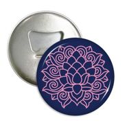 Dıythinker 3 Adet Çiçek Bitki Lotus Yaprağı Lotus Çiçeği Yuvarlak Şişe Açacağı Buzdolabı Mıknatısı Rozet Düğmesi