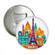 Dıythinker 3 Adet Kalesi Paris Fransa Eyfel Kulesi Yuvarlak Şişe Açacağı Buzdolabı Mıknatıs Pimleri Rozet Düğme
