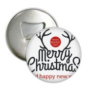 Dıythinker 3 Adet Noel Geyiği Yeni Yıl Kış Festivali Yuvarlak Şişe Açacağı Buzdolabı Mıknatıs Pimleri Rozet Düğme