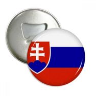 Dıythinker 3 Adet Slovakya Ulusal Bayrağı Avrupa Ülke Yuvarlak Şişe Açacağı Buzdolabı Mıknatıs Pimleri Rozet Düğme
