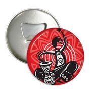 Dıythinker 3 Adet Tambourine Silüeti Meksika Meksika Yuvarlak Şişe Açacağı Buzdolabı Mıknatıs Pimleri Rozet Düğme
