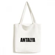 Dıythinker 33x40 Cm Erkek Antalya Türkiye Şehir Adı Çevre Dostu Bez Kanvas El Çantası