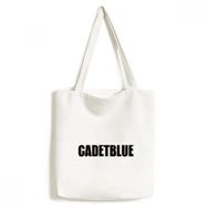 Dıythinker 33x40 Cm Erkek Cadetblue Renk Siyah İsim Çevre Dostu Bez Kanvas El Çantası