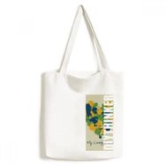 Dıythinker 33x40 Cm Erkek Kalp Şekilli My Lovely Brazil Brezilya Tote Kanvas El Çantası