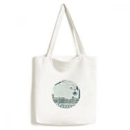 Dıythinker 33x40 Cm Erkek Kar Ağacı Kuş Şehir Sokak Lambası Çevre Dostu Tote Kanvas El Çantası