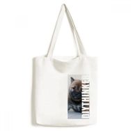 Dıythinker 33x40 Cm Erkek Pippy Köpek Hayvan Sevimli Resim Tote Kanvas El Çantası