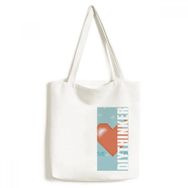 Dıythinker 33x40 Cm Men Disappear Heart Give Love Pixel Tote Kanvas El Çantası