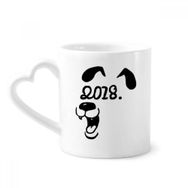 Dıythinker 340 ml 2018 Happy New Year Komik Büyük Köpek Kahve Kupası
