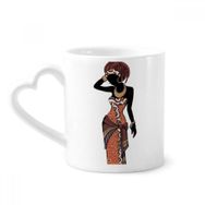 Dıythinker 340 ml Afrika Savana Siyah Kadın Elbiseleri Kahve Kupası
