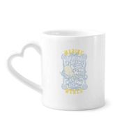 Dıythinker 340 ml Ahtapot Deniz Yaşamı Renkli Desenli Kahve Kupası