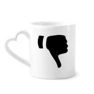 Dıythinker 340 ml Alay Jest Silüeti Desenli Kahve Kupası