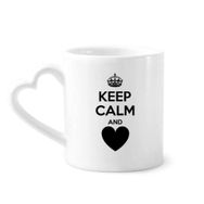 Dıythinker 340 ml Alıntısı Keep Calm And Love Kırmızı Kahve Kupası