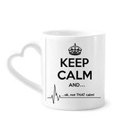 Dıythinker 340 ml Alıntısı Keep Calm Siyah Komik Kahve Kupası