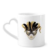 Dıythinker 340 ml Altın Maske Happy Carnival Of Venice Kahve Kupası