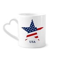 Dıythinker 340 ml Amerika Yıldız Bayrağı ABD Desenli Kahve Kupası