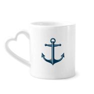 Dıythinker 340 ml Anchor Droits Admiralty Mavi Askeri Okyanus Kahve Kupası