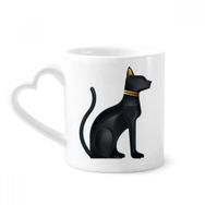 Dıythinker 340 ml Antik Mısır Soyut Siyah Kedi Desenli Kahve Kupası