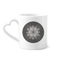 Dıythinker 340 ml Arap Tarzı Siyah Beyaz Desenli Kahve Kupası