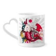Dıythinker 340 ml Art Radiate Japon Desenli Kahve Kupası