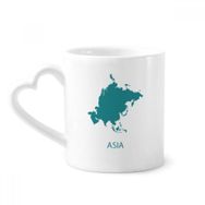 Dıythinker 340 ml Asya Kıtası Çizgisi Silüet Haritası Kahve Kupası