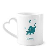 Dıythinker 340 ml Avrupa Kıtası Çizgisi Silüet Haritası Kahve Kupası