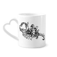 Dıythinker 340 ml Barok Sanat Dekorasyonu Modern Desenli Kahve Kupası