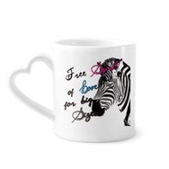 Dıythinker 340 ml Basit Zebra Resim Mektubu Hayvan Kahve Kupası