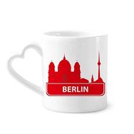 Dıythinker 340 ml Berlin Almanya Kırmızı Simgesi Desenli Kahve Kupası