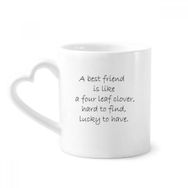 Dıythinker 340 ml Best Friend Is Like Four Leaf Yonca Alıntı Kahve Kupası